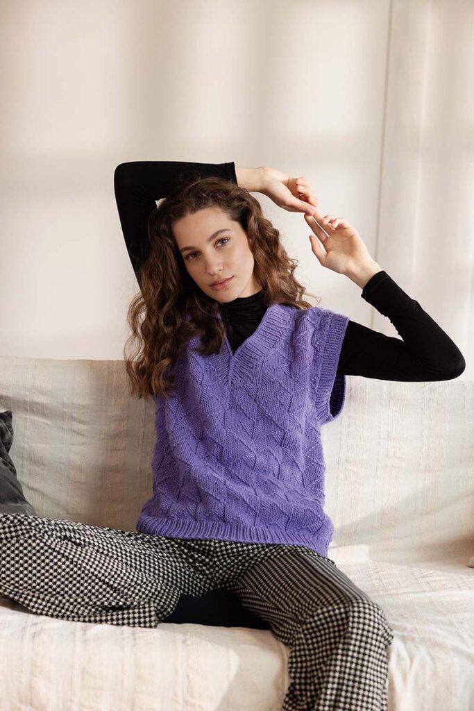 Modèle 3 catalogue Lang Yarns Punto 78 Cashmere