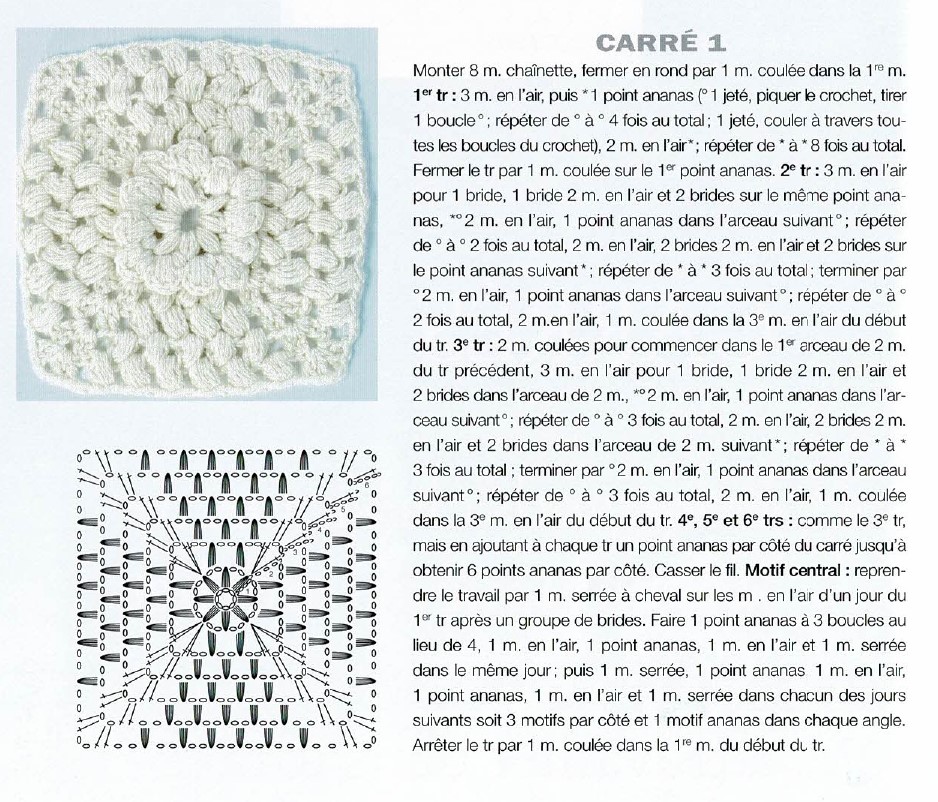 carré 1 granny square crochet