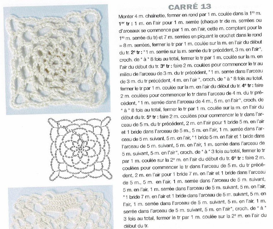 carré 13 granny square crochet