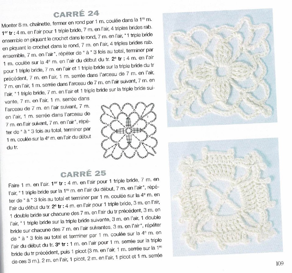 carrés 24 et 25 granny square crochet