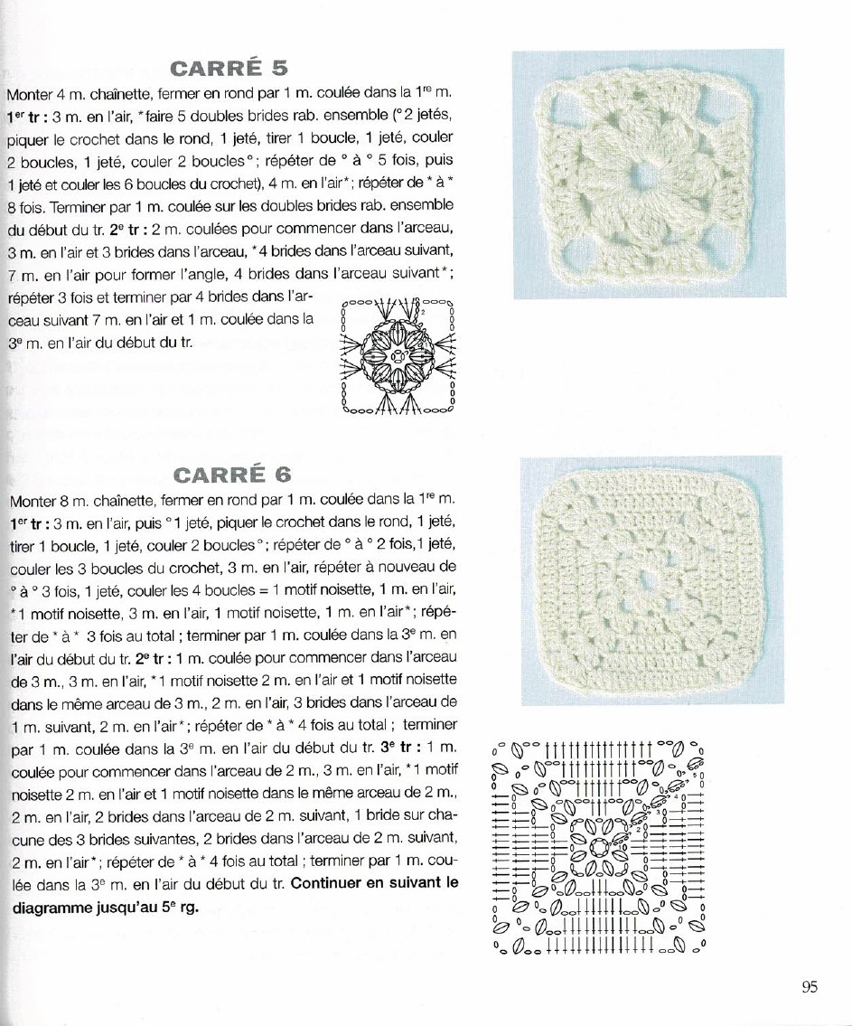 carrés 5 et 6 granny square crochet