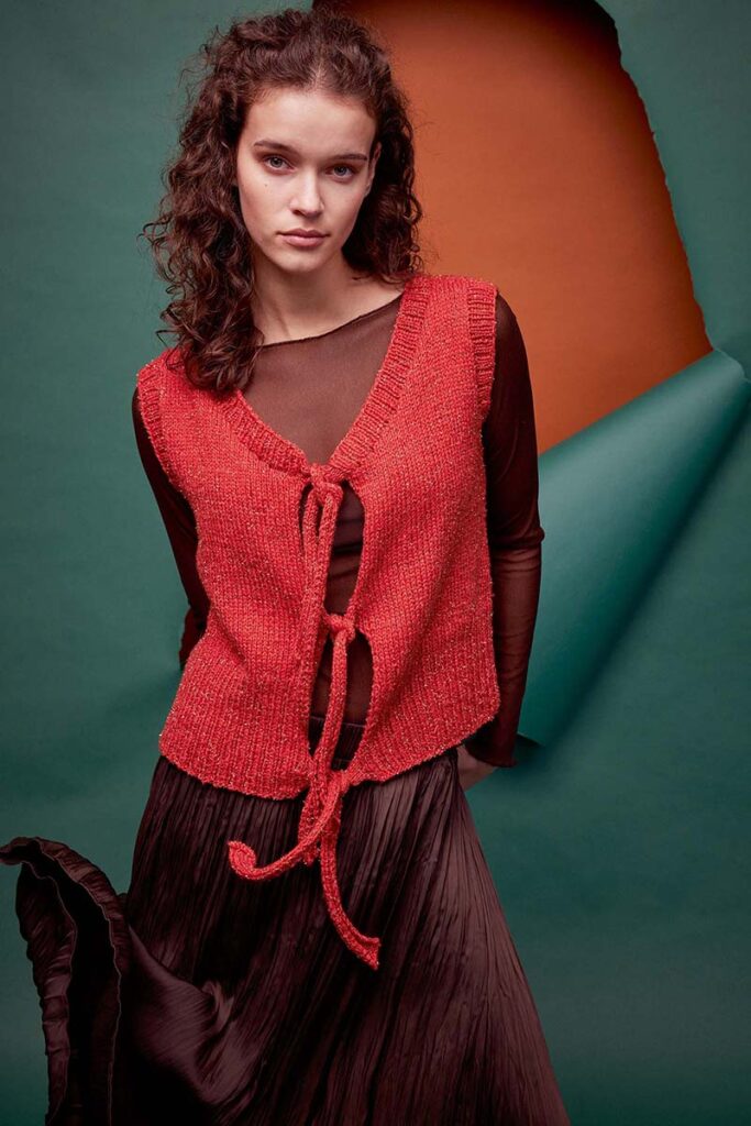Gilet 14 catalogue Lang Yarns FAM 286 Collection