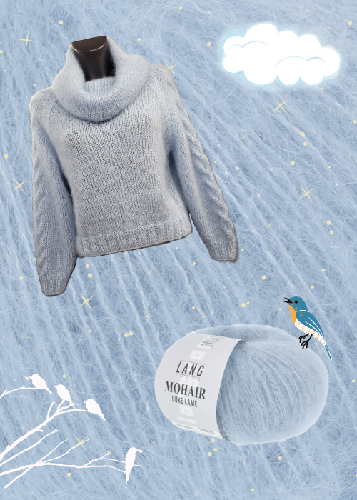 Pull en laine Mohair Luxe Lamé Lang Yarns
