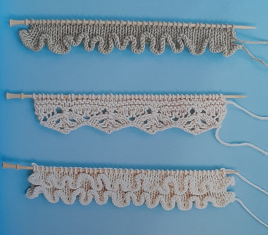 point de volant simple et double tricot