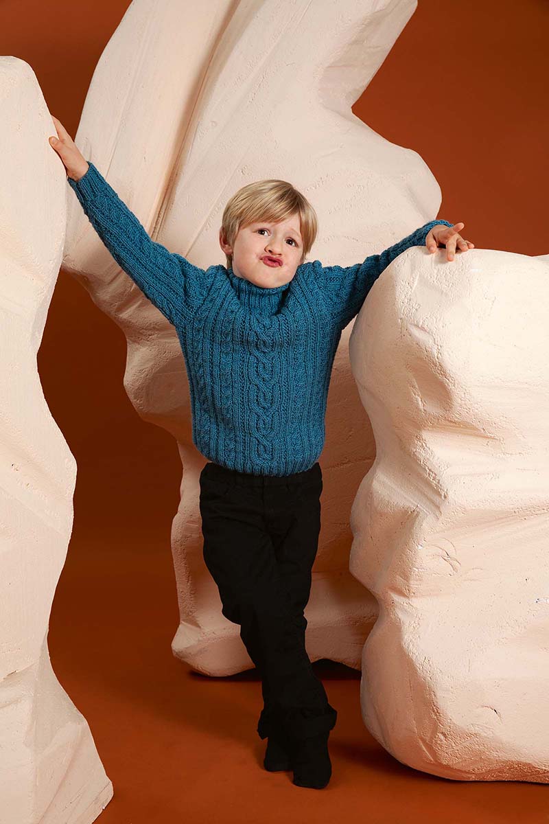 Pull 7 catalogue Lang Yarns Punto 66 Atlantis et Poseidon