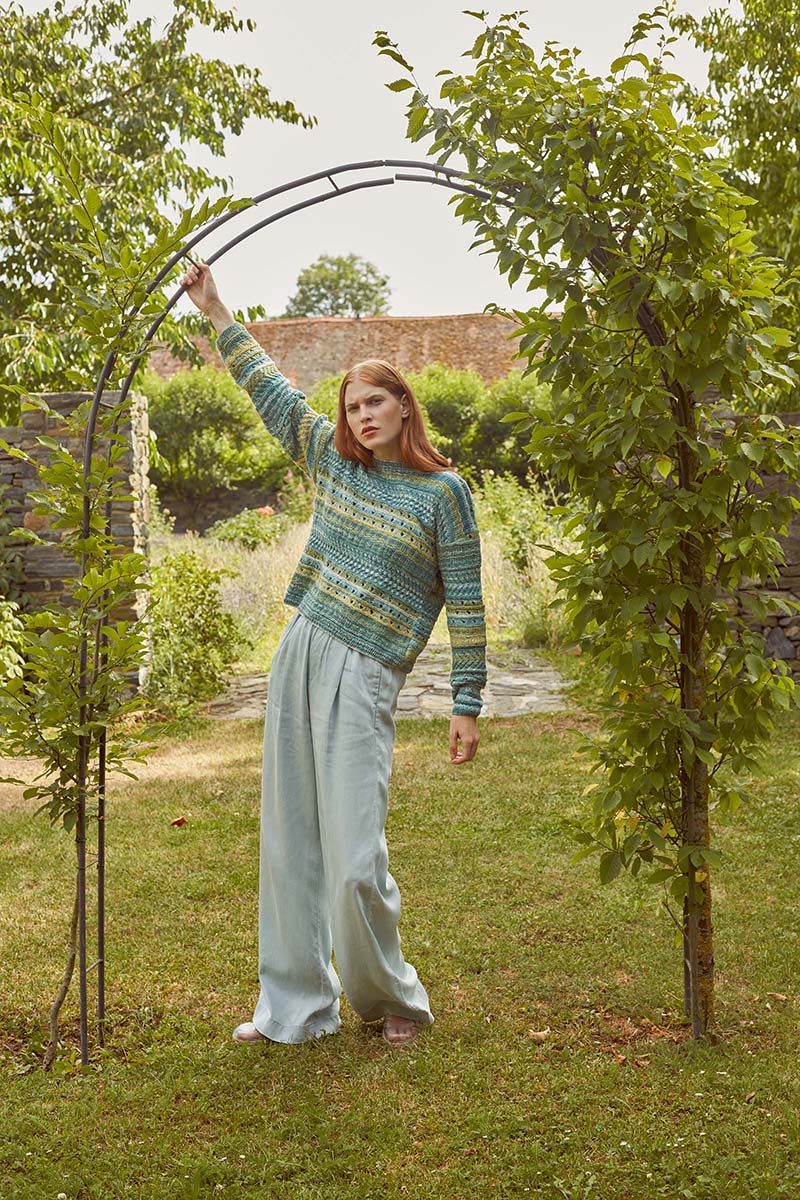 Pull Mila coton Secret Garden Lang Yarns catalogue Punto 68