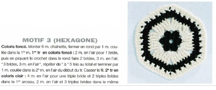 hexagone au crochet