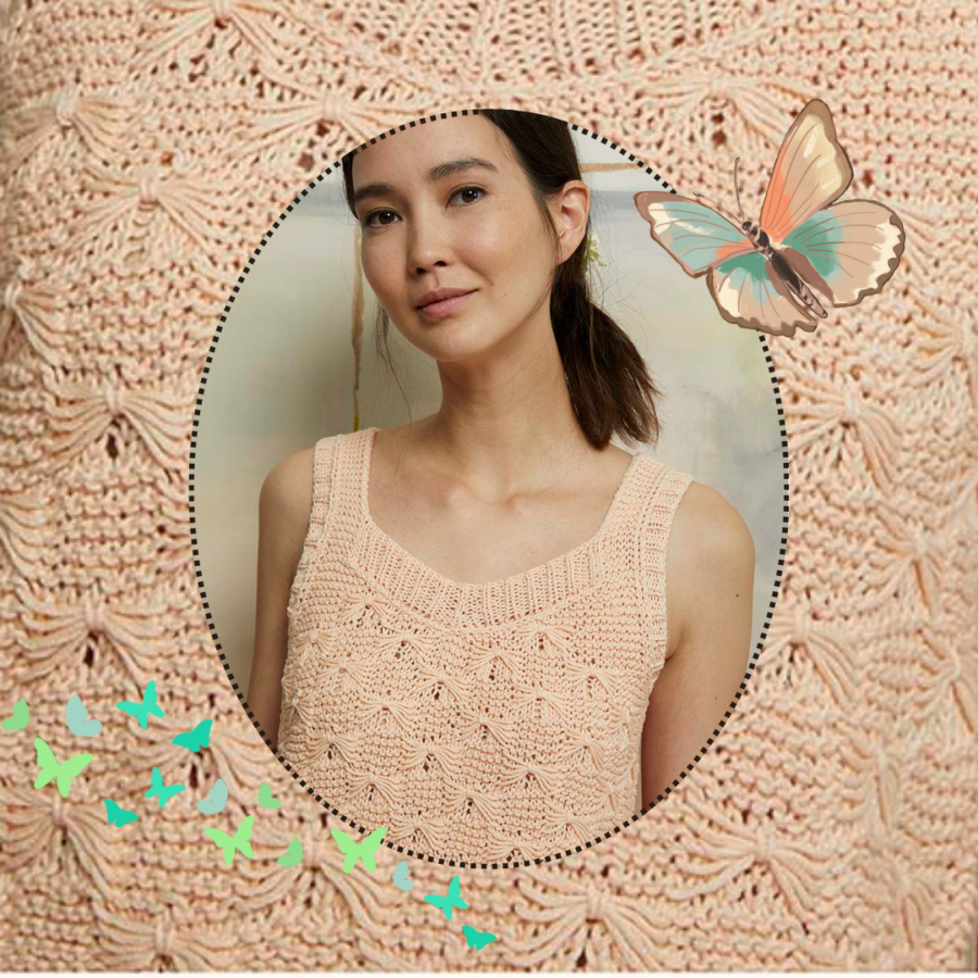 point de papillon tricot
