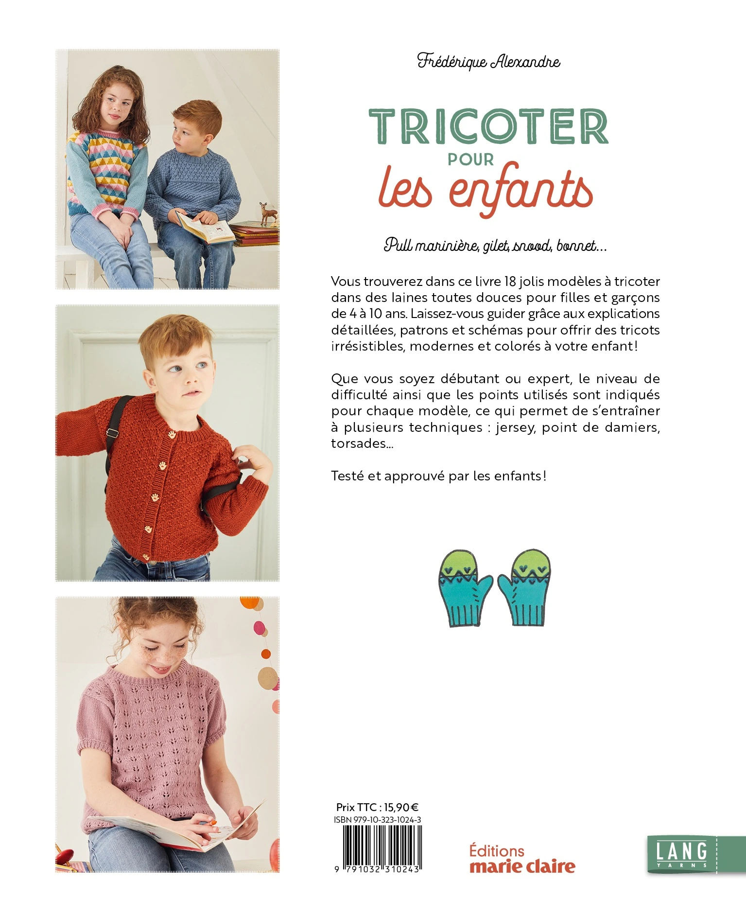 livre tricoter pour les enfant de frederique alexandre laines lang yarns