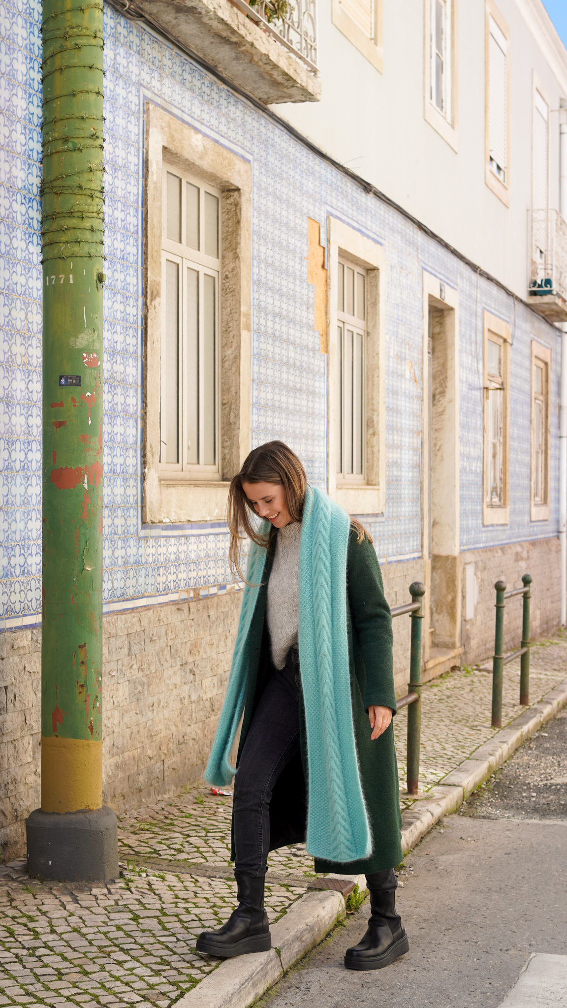 Echarpe Oceanvibes de Judith Jelena laine Cashmere Light Lang Yarns
