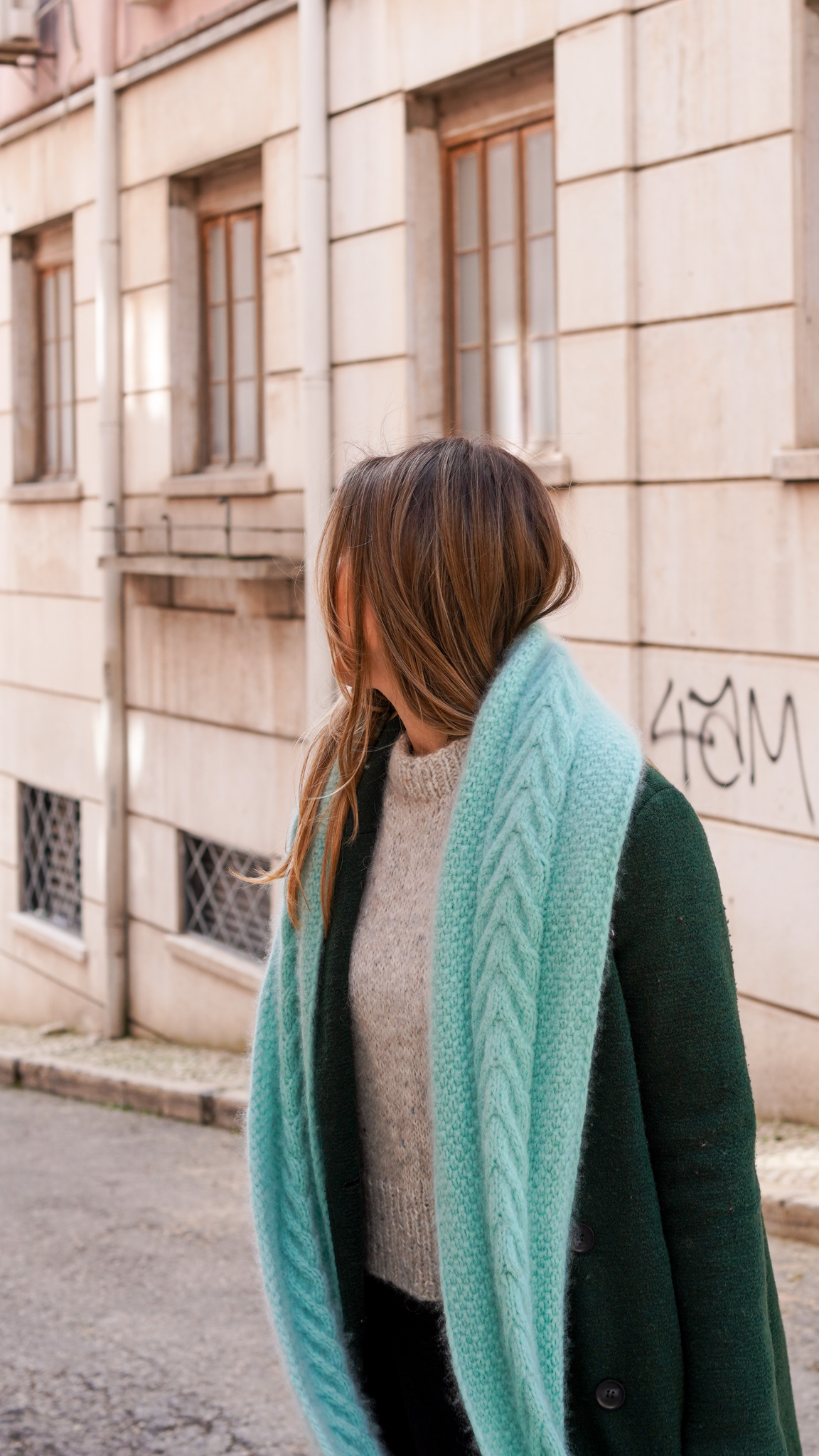 Echarpe Oceanvibes de Judith Jelena laine Cashmere Light Lang Yarns