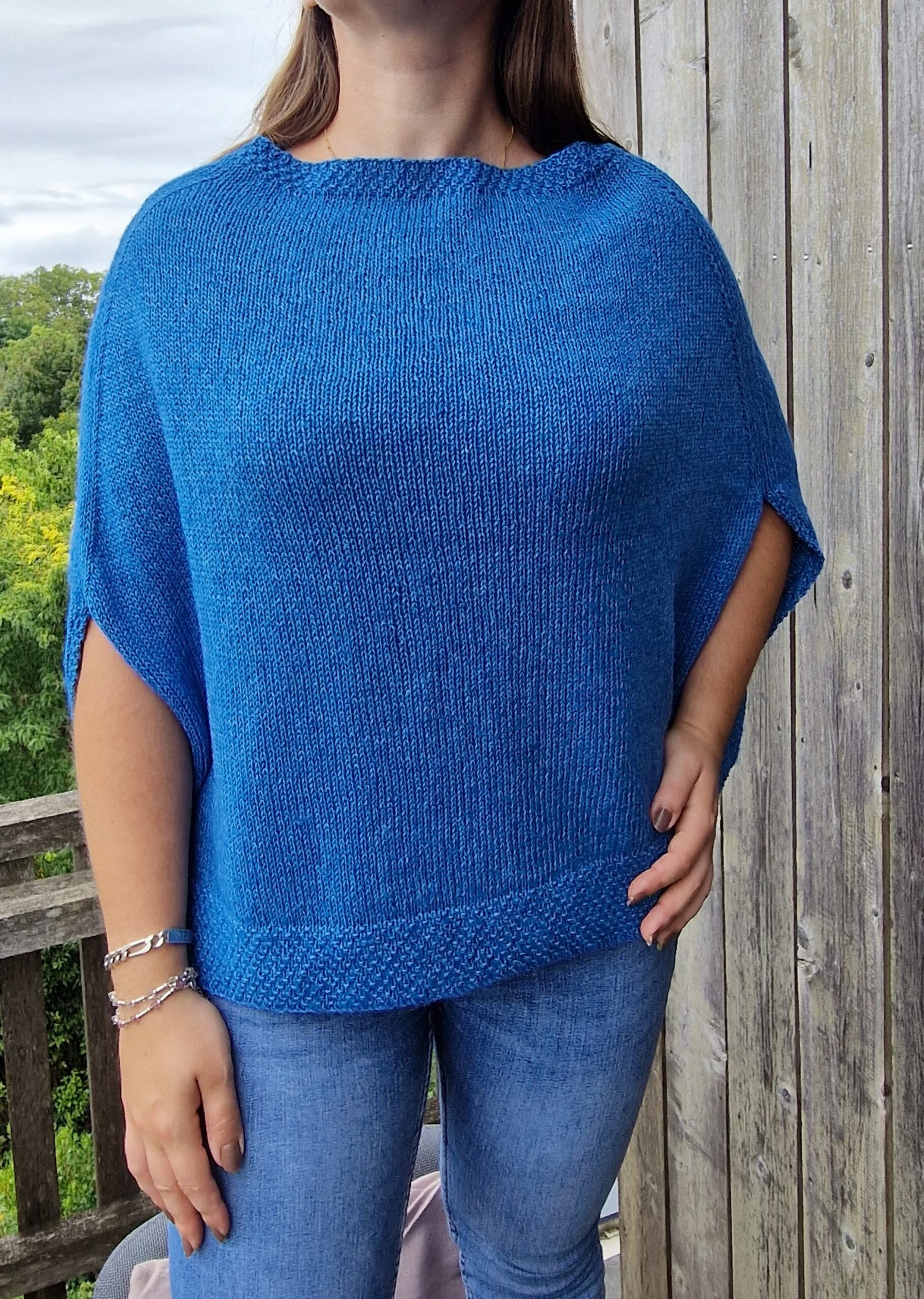 Pull ample en laine, coton et soie Regina de Lang Yarns