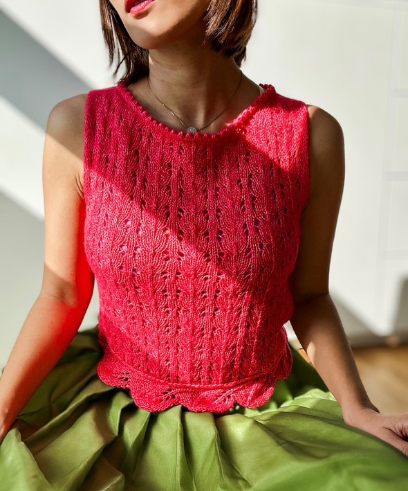 Tulip Top en Regina Lang Yarns de Yeon Hwa Lee