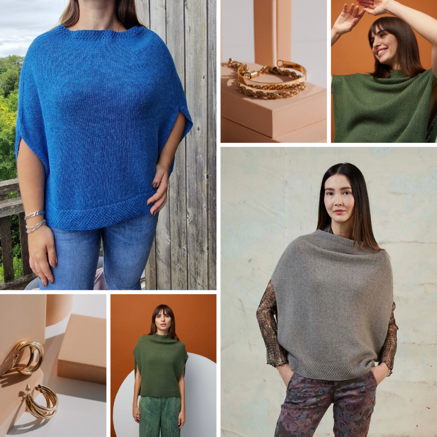 Pull ample en laine et coton Regina Lang Yarns