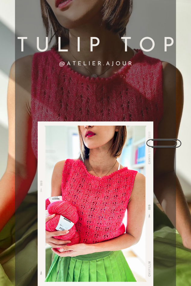 Tulip Top en Regina de lang yarns de Atelier Ajour