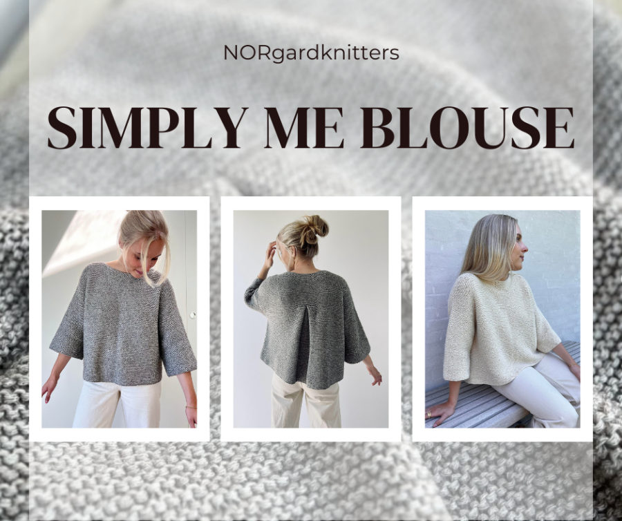 Simply me blouse de Norgardknitters, pull tricoté en laine, coton et yack Vaya de Lang Yarns