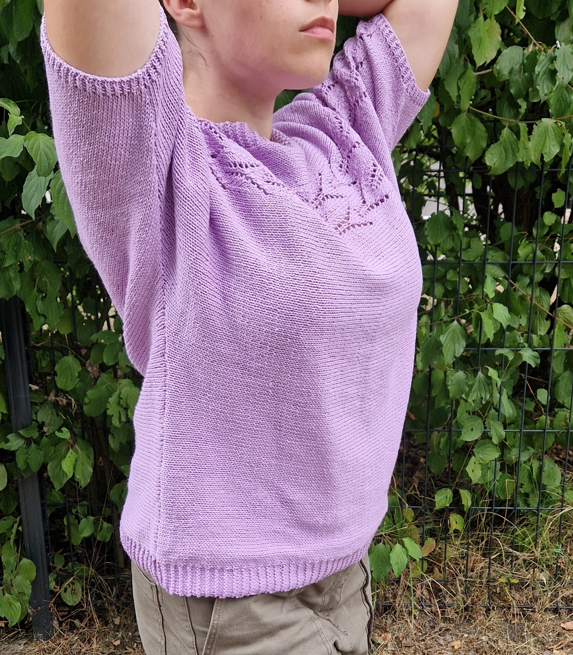 Pull ajouré en coton Baby Cotton, modèle 58 catalogue Lang Yarns FAM 276