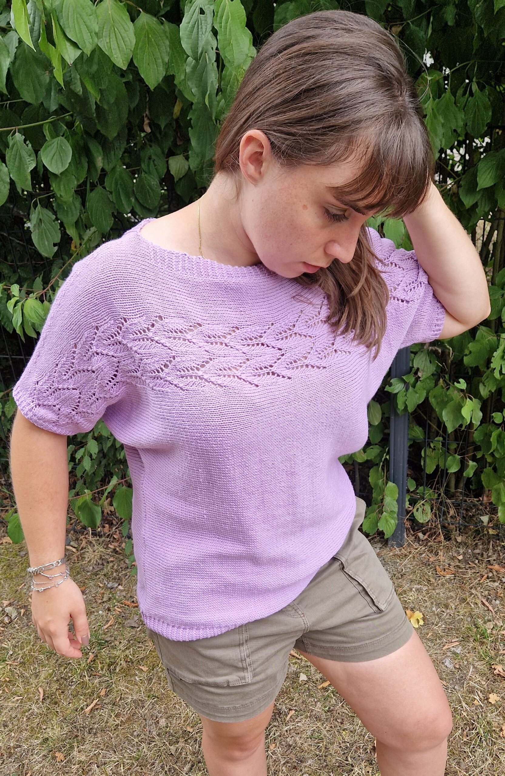 Pull ajouré en coton Baby Cotton, modèle 58 catalogue Lang Yarns FAM 276
