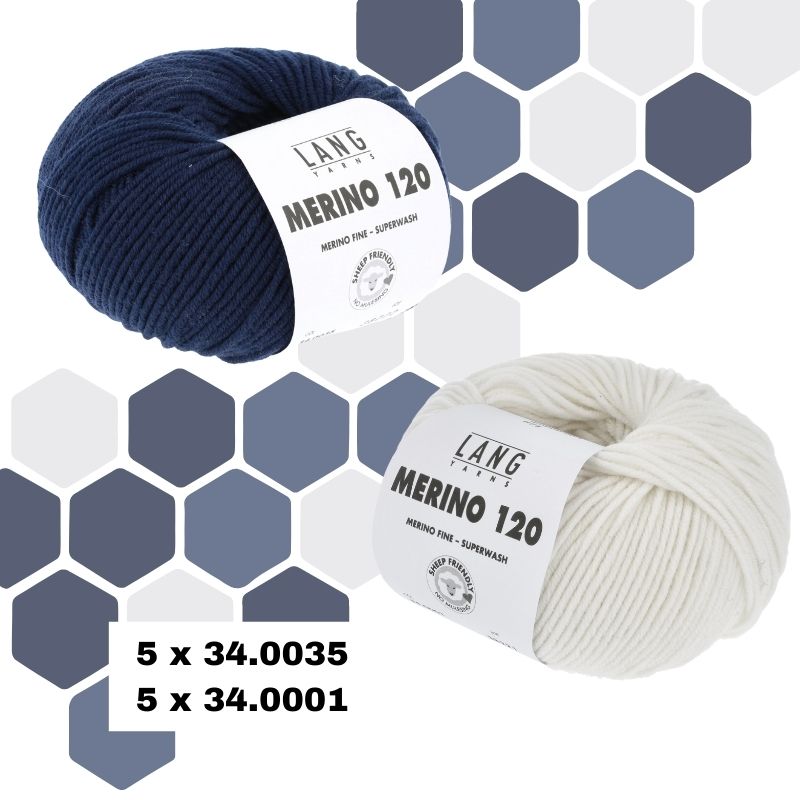 composition couleurs echarpe honey comb laine merino 120 lang yarns