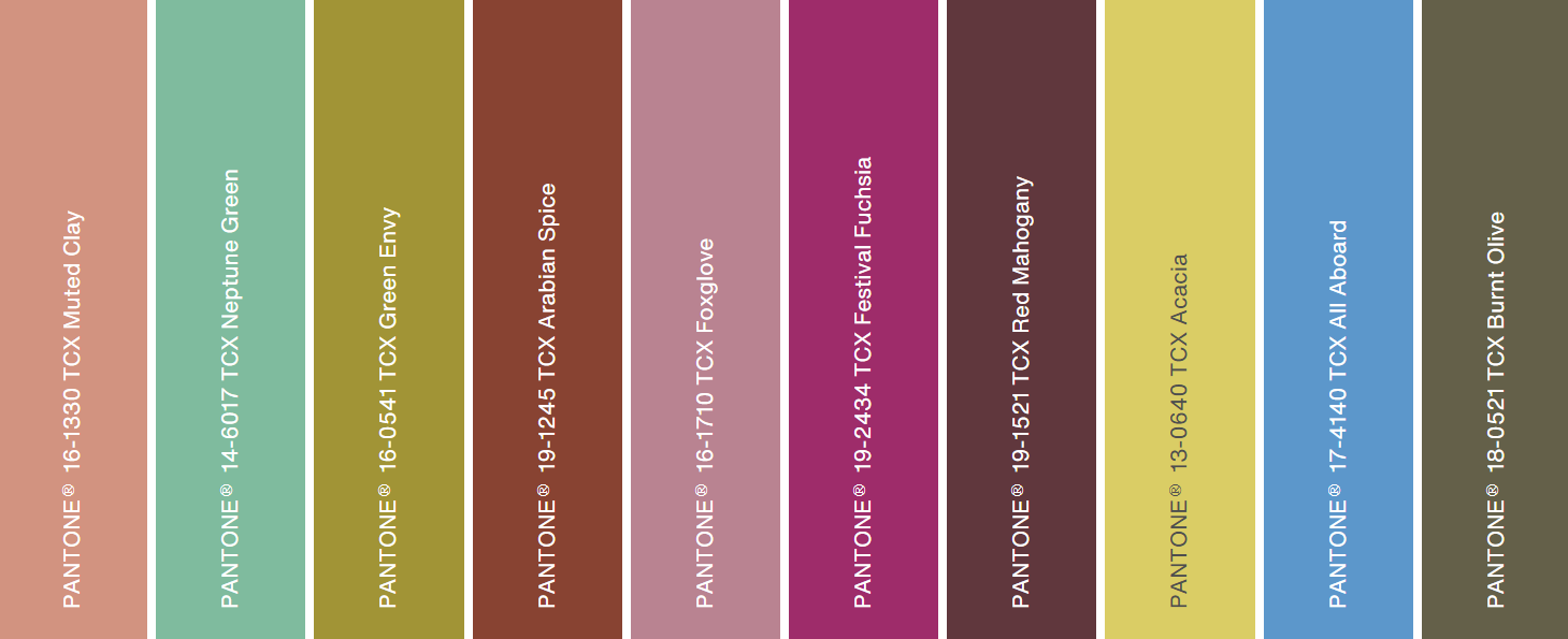 couleurs pantone NY automne hiver 2026-2027